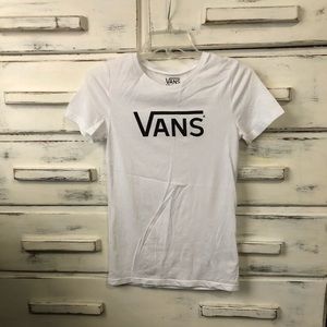 VANS white tee shirt * S * LN